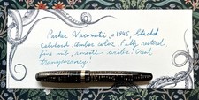 Vintage Parker Vacumatic Golden Pearl - restored and tested - 14k gold nib picture