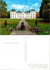 VALOIRE Postcard Cheverny Chateau Hunting Hounds Signed Valoire Vintage France picture