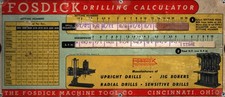 1943 Fosdick Drilling Calculator Slide Rule Cincinnati Ohio Machine Tool 9x3 picture