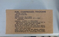 Trioxane, Compressed Fuel, Military Ration Heating, 1 Box, 3 Bars, MIL-F-10805D picture