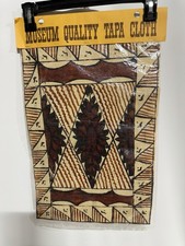 NEW VTG Museum Quality Extra Fine Handmade FIJI Bark TAPA Cloth TIKI 17.5