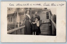 c1910's Ella Storm Waits In Middle Doll Toy RPPC Photo Unposted Antique Postcard picture