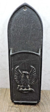 Cast Iron Long Match Holder Eagle Motif 3.25