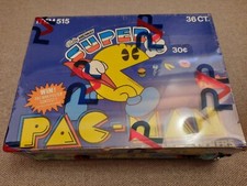 RARE 1982 Super Pac Man Pacman RVP FROM A SEALED CASE FASC Wax Box Card Sticker picture