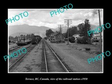 Terrace Bc Canada The Railroad Depot Station c1950 Large Historic Old Photo picture