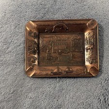 Vintage Colorful Colorado Metal Souvenir Tray - Colorado State Souvenir picture