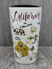 NEW Starbucks CALIFORNIA Ceramic 12oz Tumbler & Lid picture
