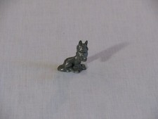 Vtg Miniature Pewter Sitting Horse Figurine, Unmarked rr picture