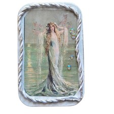 Handmade Altered Altoid Metal Hinge lid Box With Four Hand-painted Magnets picture