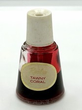 Vintage Revlon Tawny Coral Nail Polish 1/2 Fl Oz Bottle 1/2 Full 50s 60s RARE picture