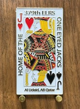 379th ELRS One Eyed Jacks Al Udeid AB Qatar Challenge Coin  W#4 picture