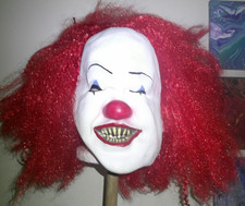 Halloween Adult Rubber Mask - IT Pennywise Creepy Clown - NWOT picture