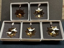 Swarovski-5- Golden Shadow Crystal Star Ornaments New in Box--5268523 picture