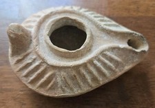 Vintage Byzantine Roman Terracotta Oil Lamp picture