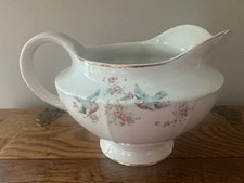 Antique Vintage Bluebird Blue Bird Pitcher, Edwin Bennett Pottery Company picture