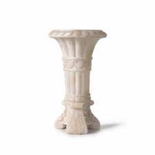 Column Vase Stone-Look Pedestal Vase Antique Style for Dining Table, Florists picture