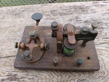 Antique Telegraph Key & Sounder Board picture