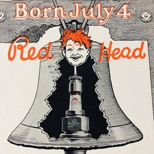 Antique 1912 RED HEAD Spark Plug FIRESTONE Automotive Advertisement picture