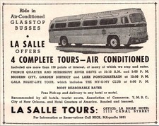 La Salle Tours Most Reasonable Rates Canal St 1957 New Orleans Ad TAK1-M23 picture