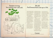 1980s Garrett Corporation Gas Turbine Regenerator Heat Transfer Ad Print picture