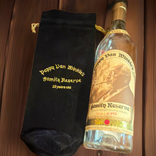 Pappy Van Winkle 23yr  Family Reserve Clear Liquor Bottle w/ Velvet Bag. empty picture