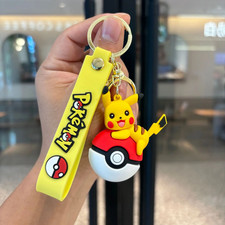 Pokémon Poké Ball Keychain Set, Pikachu Eevee Charmander figure Keychain, Anime picture