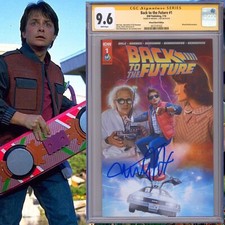 CGC 9.6 SS Back to the Future #1 Variant signed by Michael J. Fox Marty McFly picture