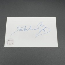 Henri Richard Signed 3x5 Index Card - Montreal Canadiens TTM Authentic Autograph picture