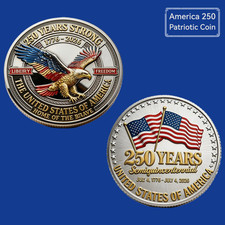 USA 250th Anniversary 1776-2026 America 250 Patriotic Collectible Souvenir Coin picture