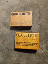 Vintage Ohio Blue Tip Wood Unused Matches With Original Box picture