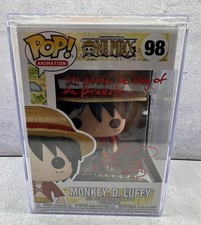 Colleen Clinkenbeard Signed Monkey D. Luffy Funko Pop #98 One Piece hard case picture