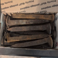 Lot Of 10 Railroad Spikes Crafts Weld Art  Forging Collecting High Carbon Steel picture