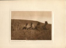1908 Original Photogravure | Singing in the Crazy Dance - Atsina | Edward Curtis picture