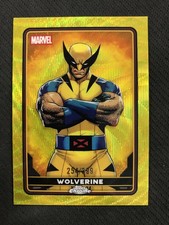 2025 Topps Chrome Marvel Deadpool #5 Wolverine Yellow Wave Refractor /399 picture