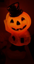 VTG 1969 Empire Scarecrow Jack O' Lantern Pumpkin Halloween Blow Mold 14” fade picture