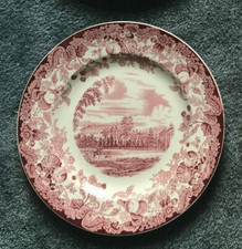 Harvard University Rare Wedgwood Commem. Plate - NE View of Harvard College 1823 picture