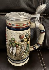 Avon 1983 Great American Football Ceramic Stein #74401 Vintage Avon Collectible picture