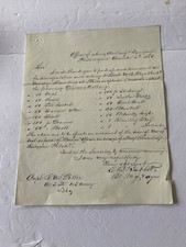2nd U.S. CAVALRY 1856 UNIFORMS FOR DRAGOONS ORDER OFF ARMY CLOTHING PHILADELPHIA picture