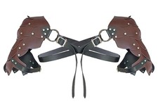 Medieval PU Leather Knight Shoulder Armor Vintage Adjustable Harness Pauldron... picture