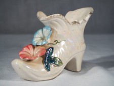 Vintage Newberry s Floral Ladies Shoe Vase Catchall Japan w/ labels picture