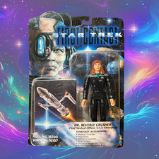 1996 PLAYMATES STAR TREK FIRST CONTACT DR. BEVERLY CRUSHER ACTION FIGURE Orange picture