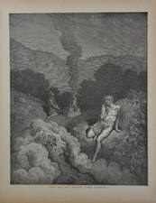 Gustave Dore Religious Art Cain and Able Sacrifices Art Antique 1880 History picture