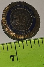 vintage 1919 American Legion screw-back lapel pin Newark Emblem Co. picture