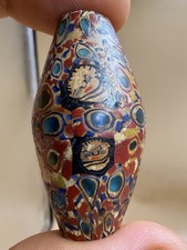 Lovely Unique  Roman Ancient Mosaic Glass Rare Bead  With Multi Faces picture