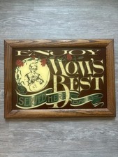 Vintage Hensley Co Enjoy Mom’s Best Served Here 21X15 Cafe Restaurant Sign Frame picture