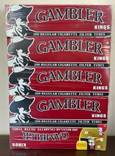 Gambler Regular King Size RYO Cigarette Tubes - 5 Boxes ~Ships In Box picture