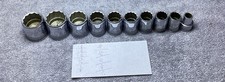 10 VTG. S-K WAYNE 1/2” DRIVE, 12 PT. BULLET NOSE STANDARD SOCKETS picture