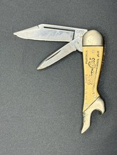 Utica Club West End Brewing Lady Leg Boot Figural Knife Utica Cutlery Breweriana picture