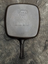 Vintage Wagner Ware 1218 CC Cast Iron Square Skillet picture