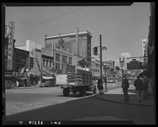 Photo:Schenectady New York Main Street 1943 downtown street scene trucks picture